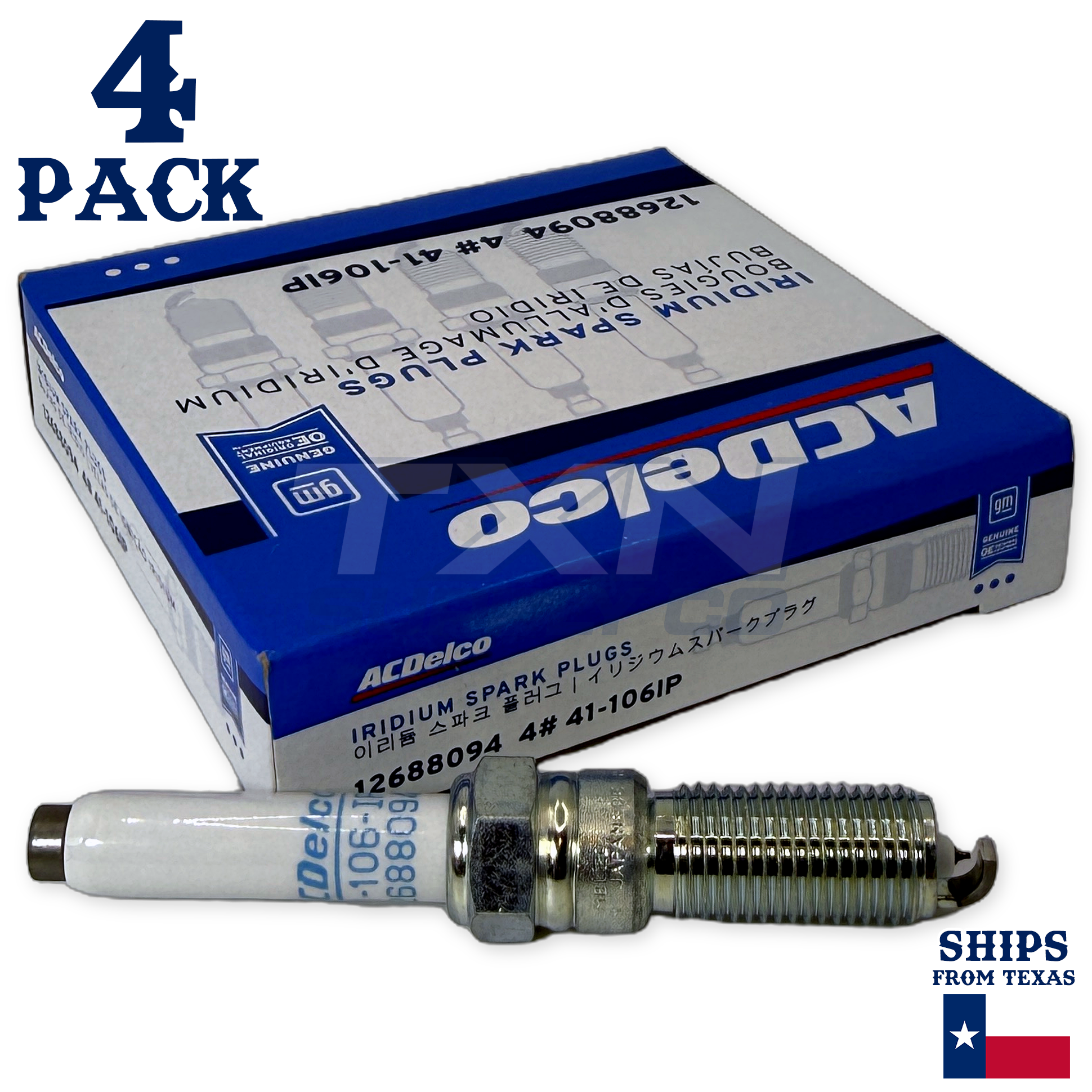 2019-2026 GMC Sierra 1500 2.7L ACDelco Iridium Spark Plugs - 4 Pack