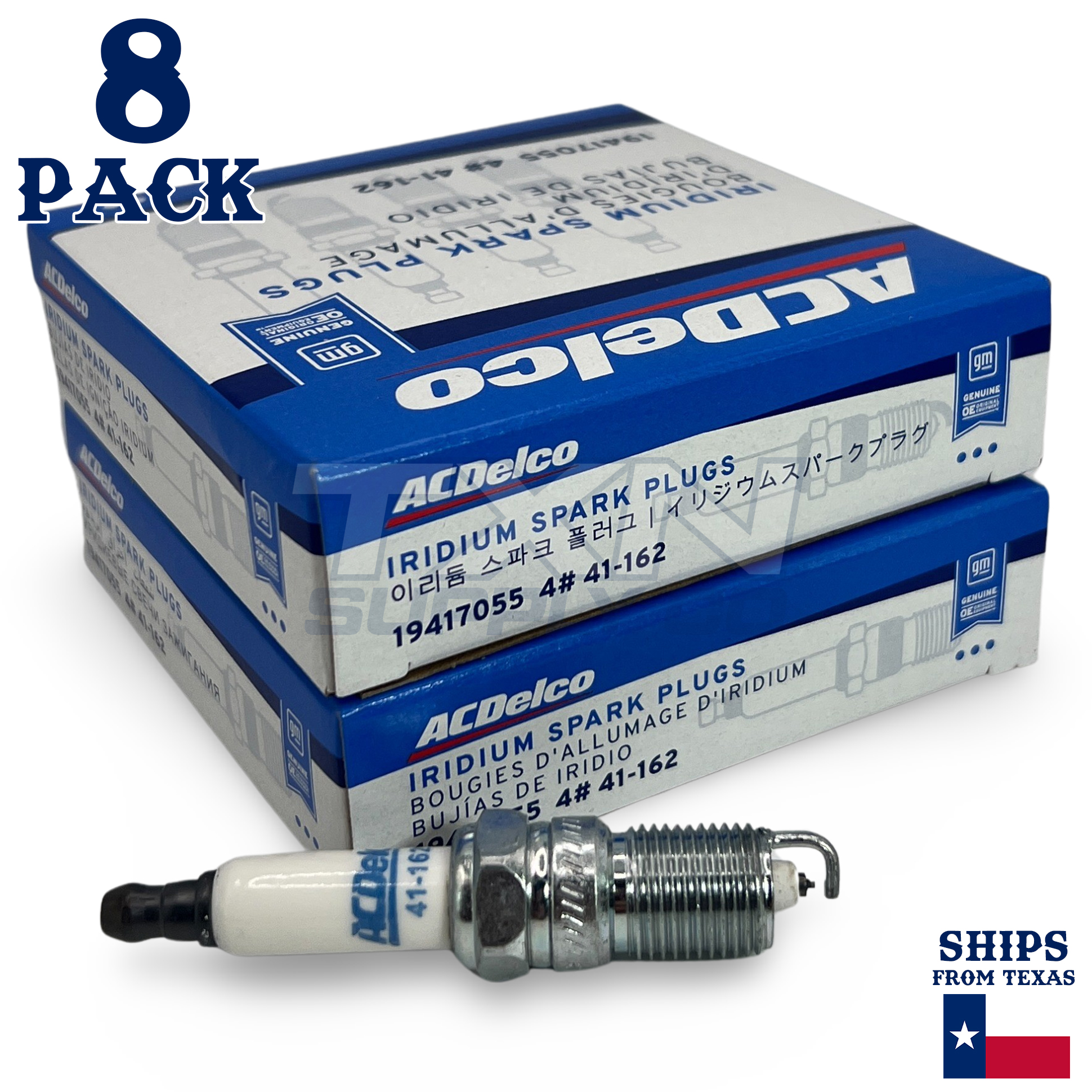 8 Pack GM ACDelco 41-162 Iridium Spark Plugs 19417055 | eBay