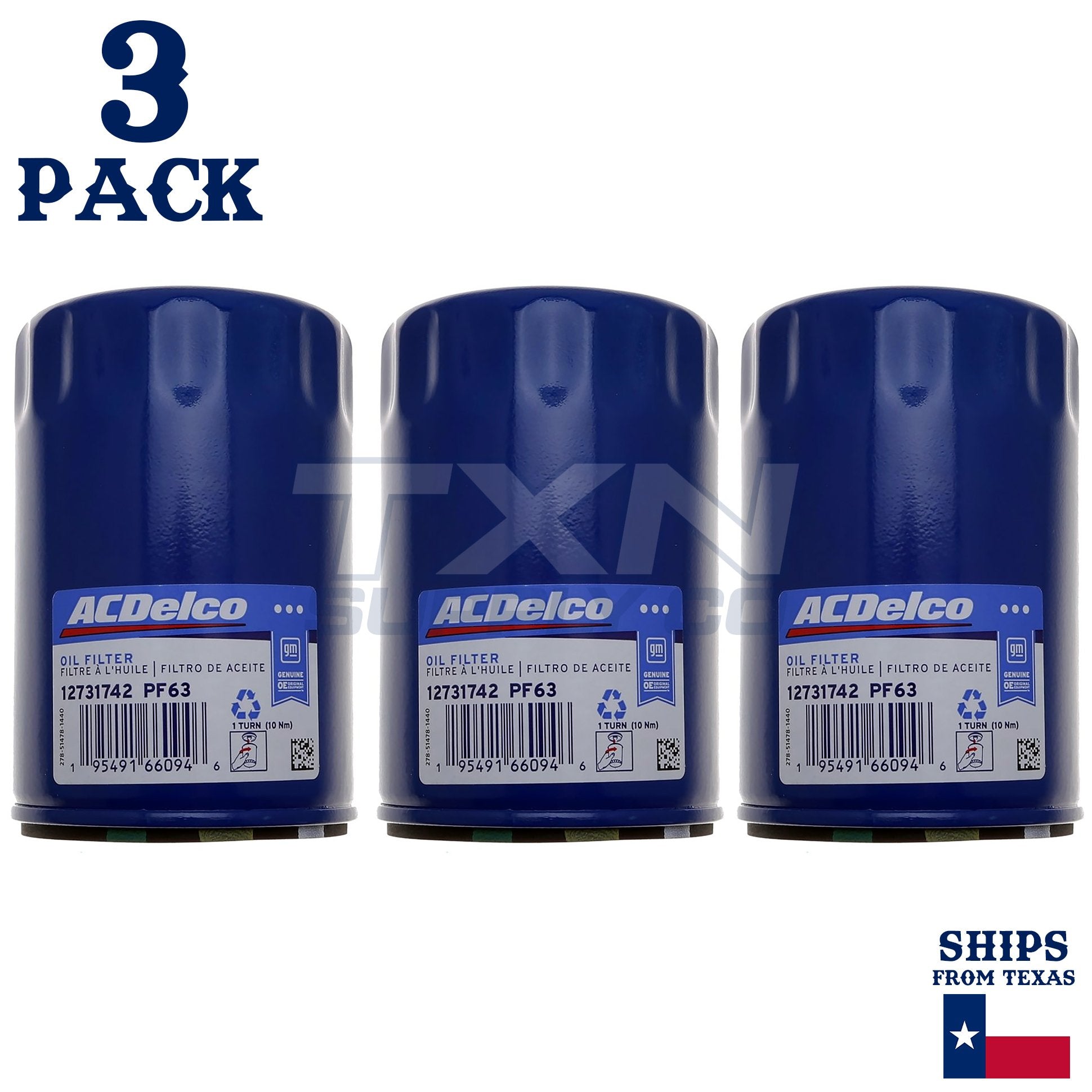 ÐÐ¡DÐµÐÑÐ¾ PF63 PF63F GÐ Engine Oil Filter 12731742 - 3 Pack