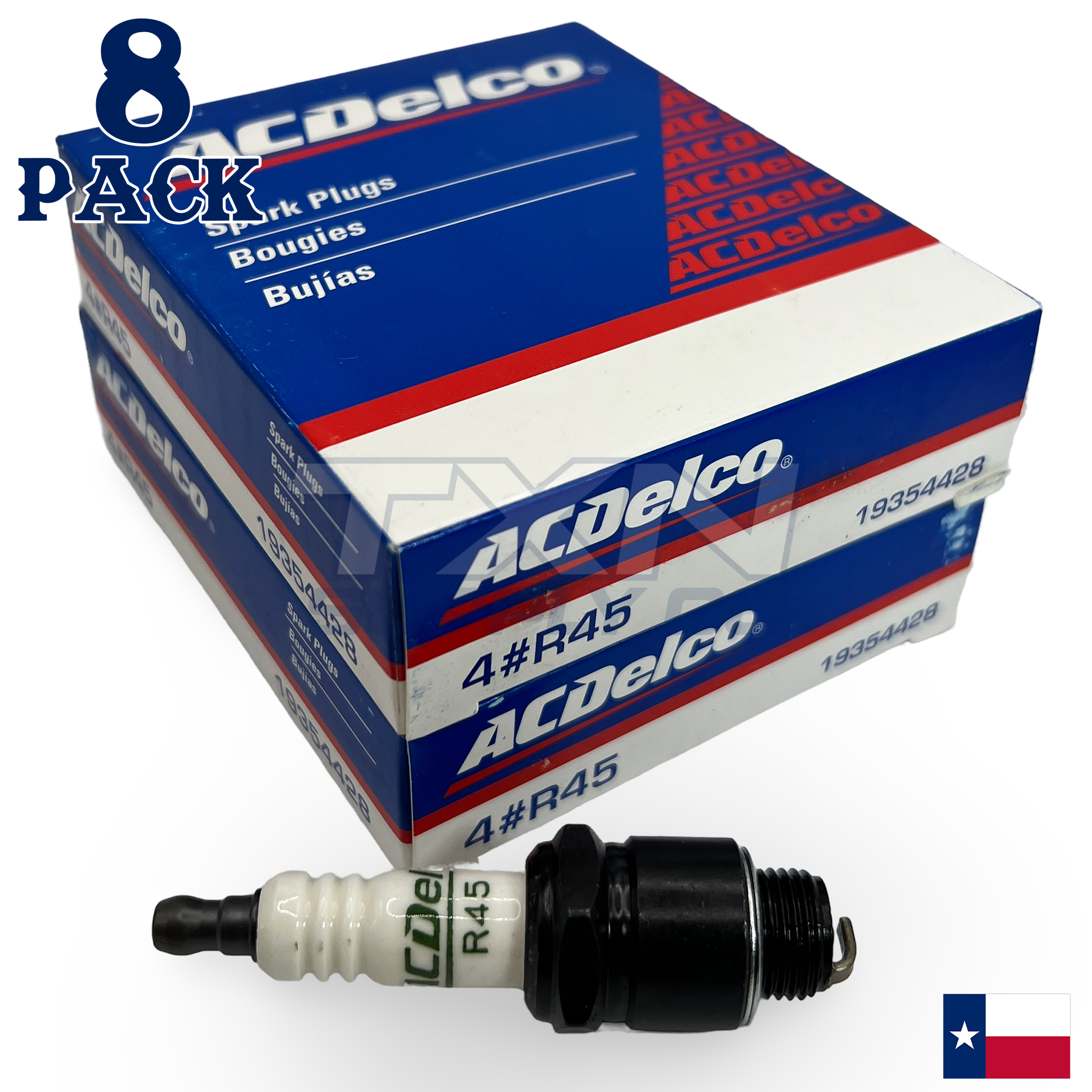 ACDelco R45 Copper Spark Plug - 8 Pack - 19354428 GM OEM