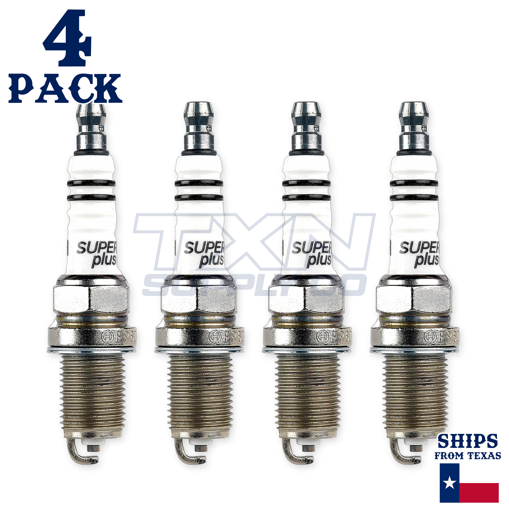 4 Pack Bosch 7955 FR7DC Copper with Nickel Spark Plugs