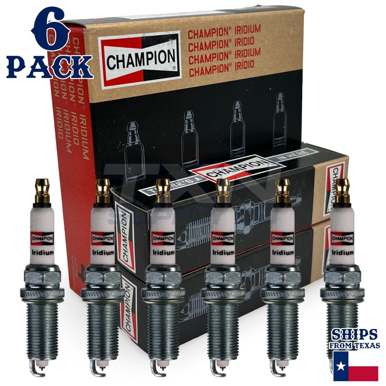 6 Pack Spark Plugs Champion Iridium For 2006-2009 Pontiac G6 V6-3.9L