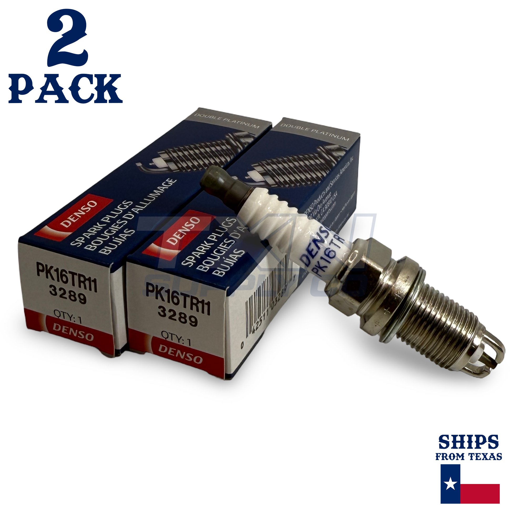 2 Pack Denso 3289 Double Platinum Spark PlugsÂ PK16TR11