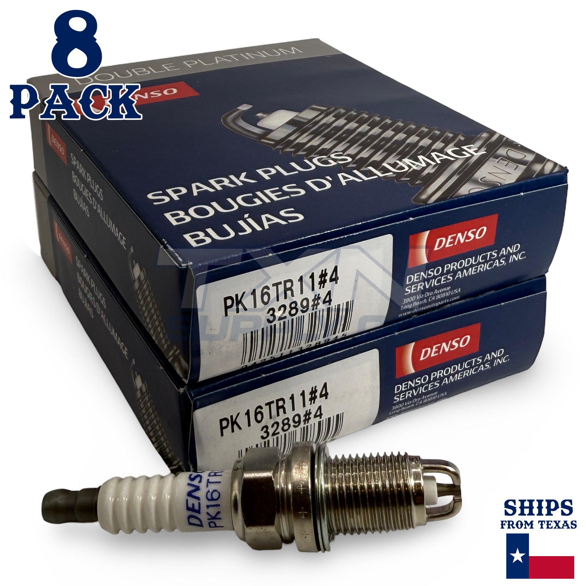 8 Pack Denso 3289 Double Platinum Spark PlugsÂ PK16TR11