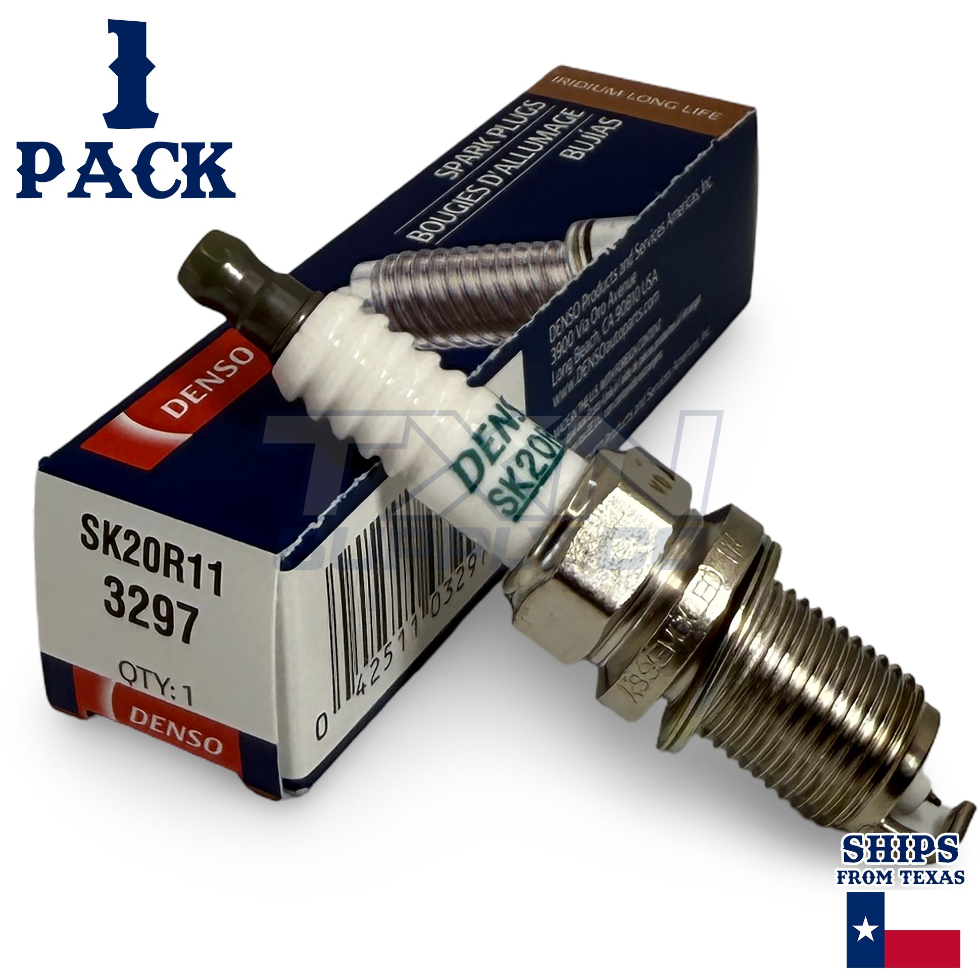 1 Pack Denso 3297 Iridium Long Life Spark PlugÂ SK20R11