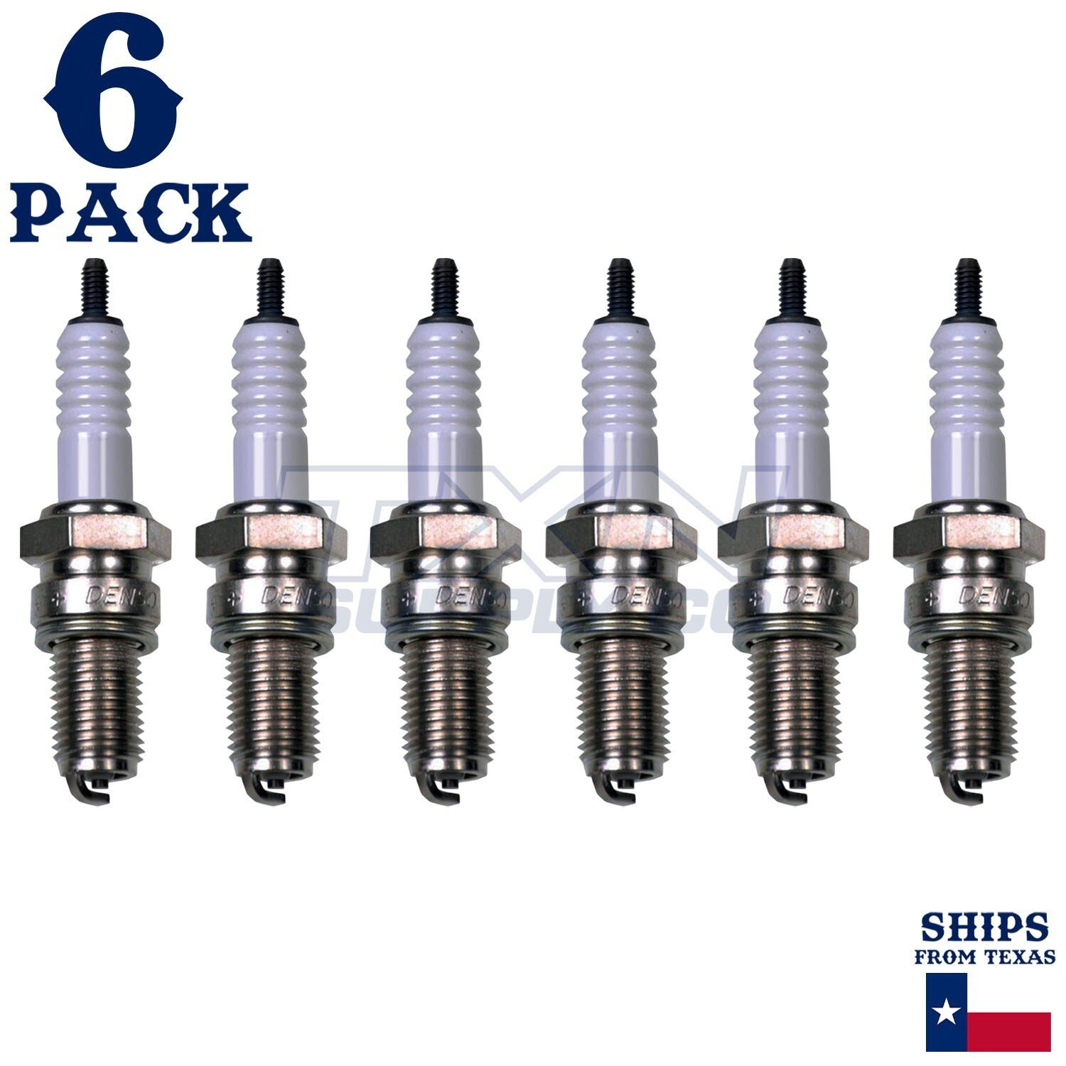 6 Pack Denso 4101 U-Groove Spark PlugsÂ X24ESR-U