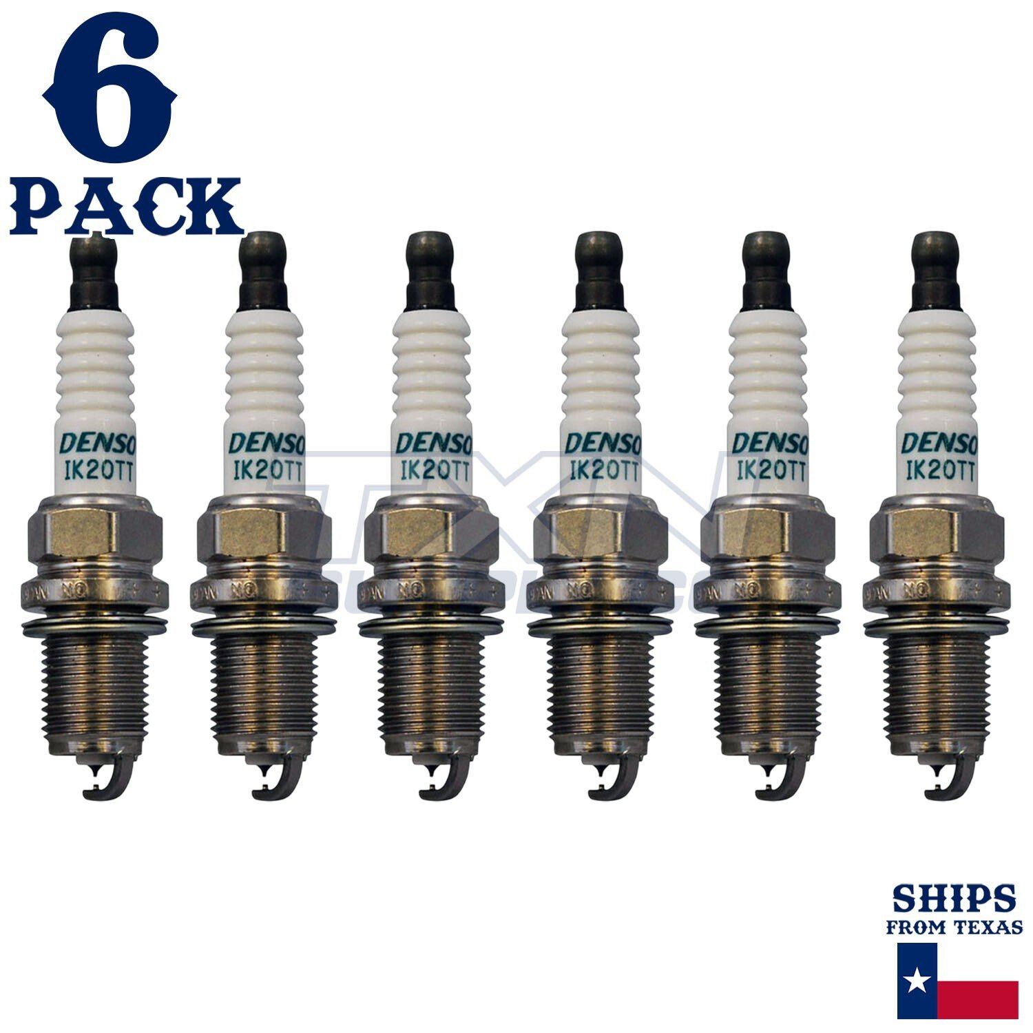 6 Pack Denso 4702 Iridium TT Spark PlugsÂ IK20TT
