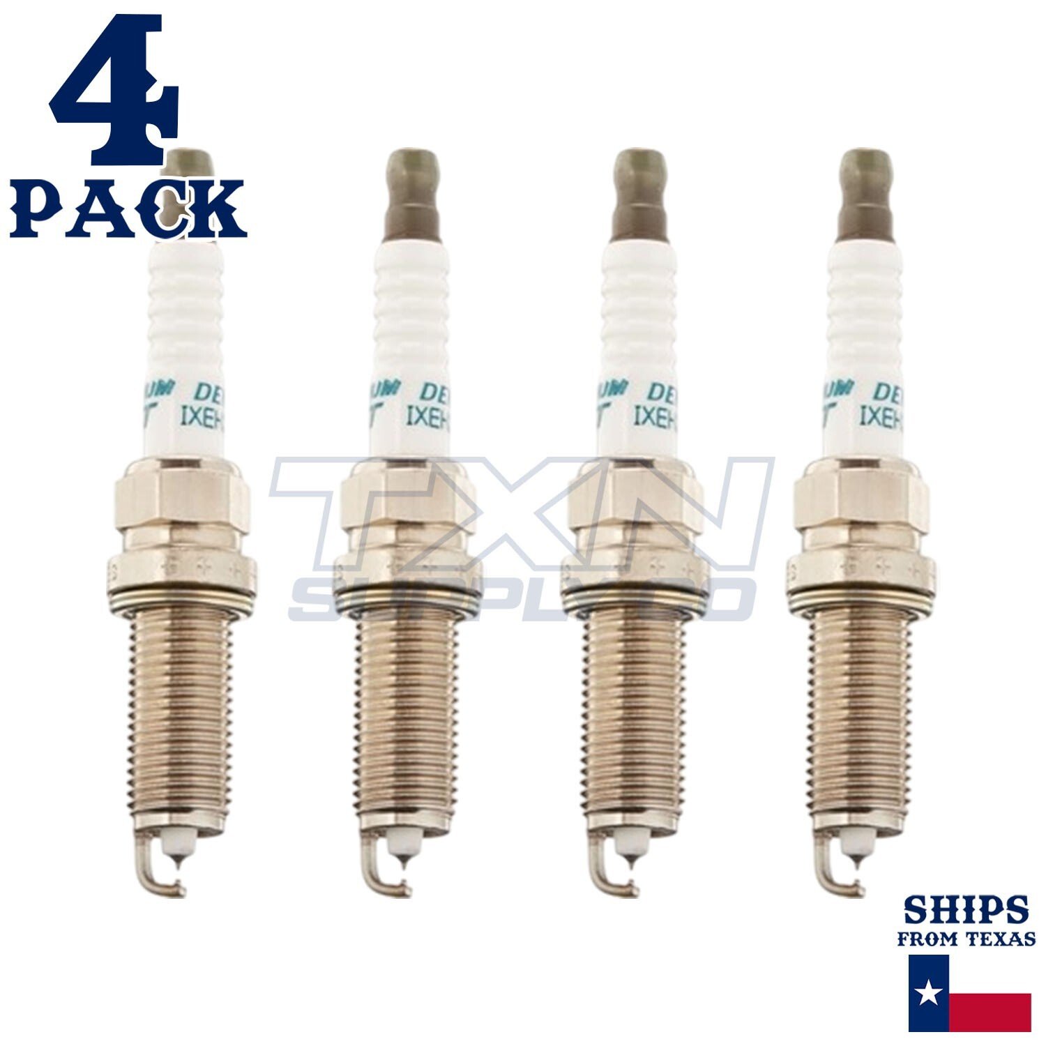4 Pack Denso 4712 Iridium TT Spark PlugsÂ IXEH22TT