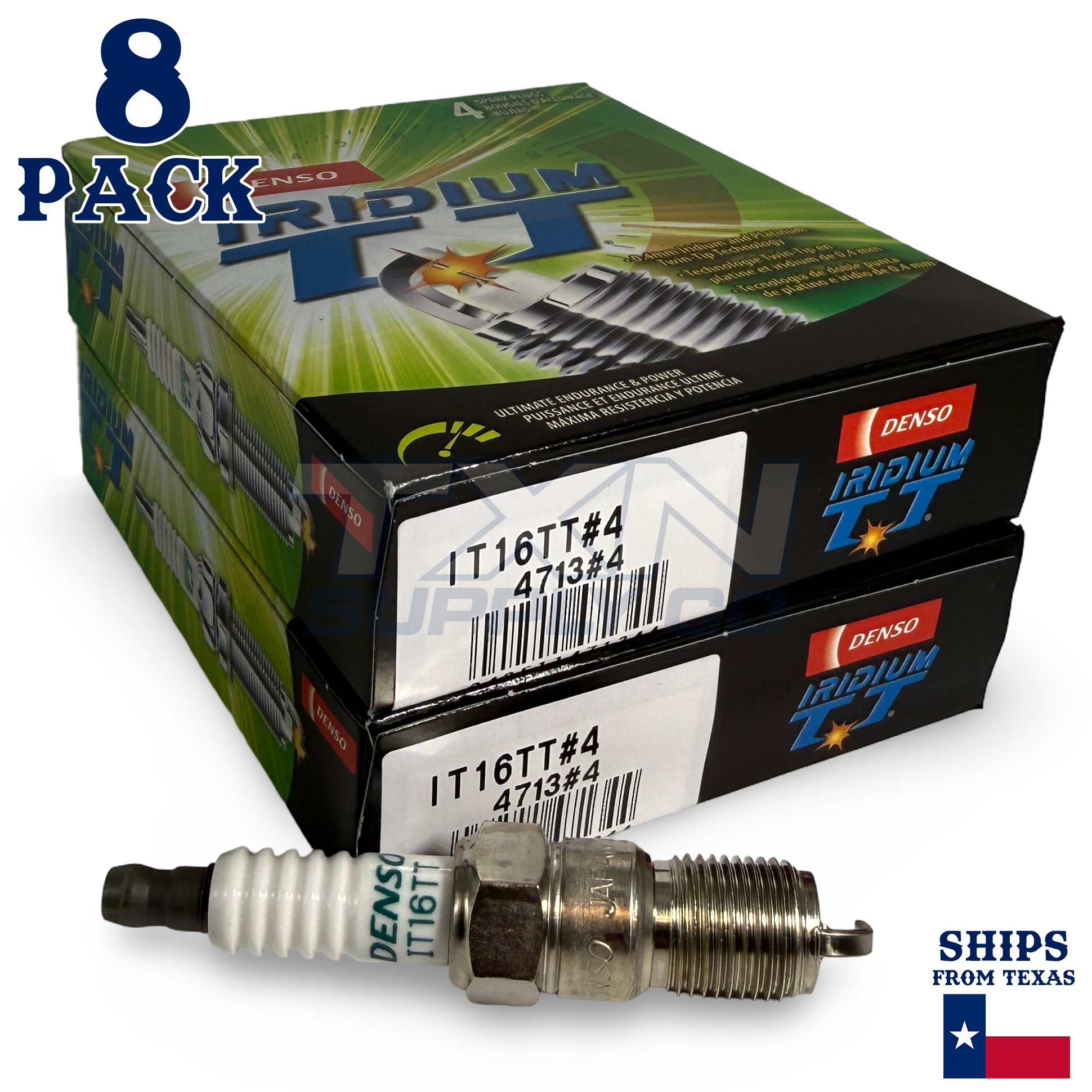 8 Pack Denso 4713 Iridium TT Spark PlugsÂ IT16TT