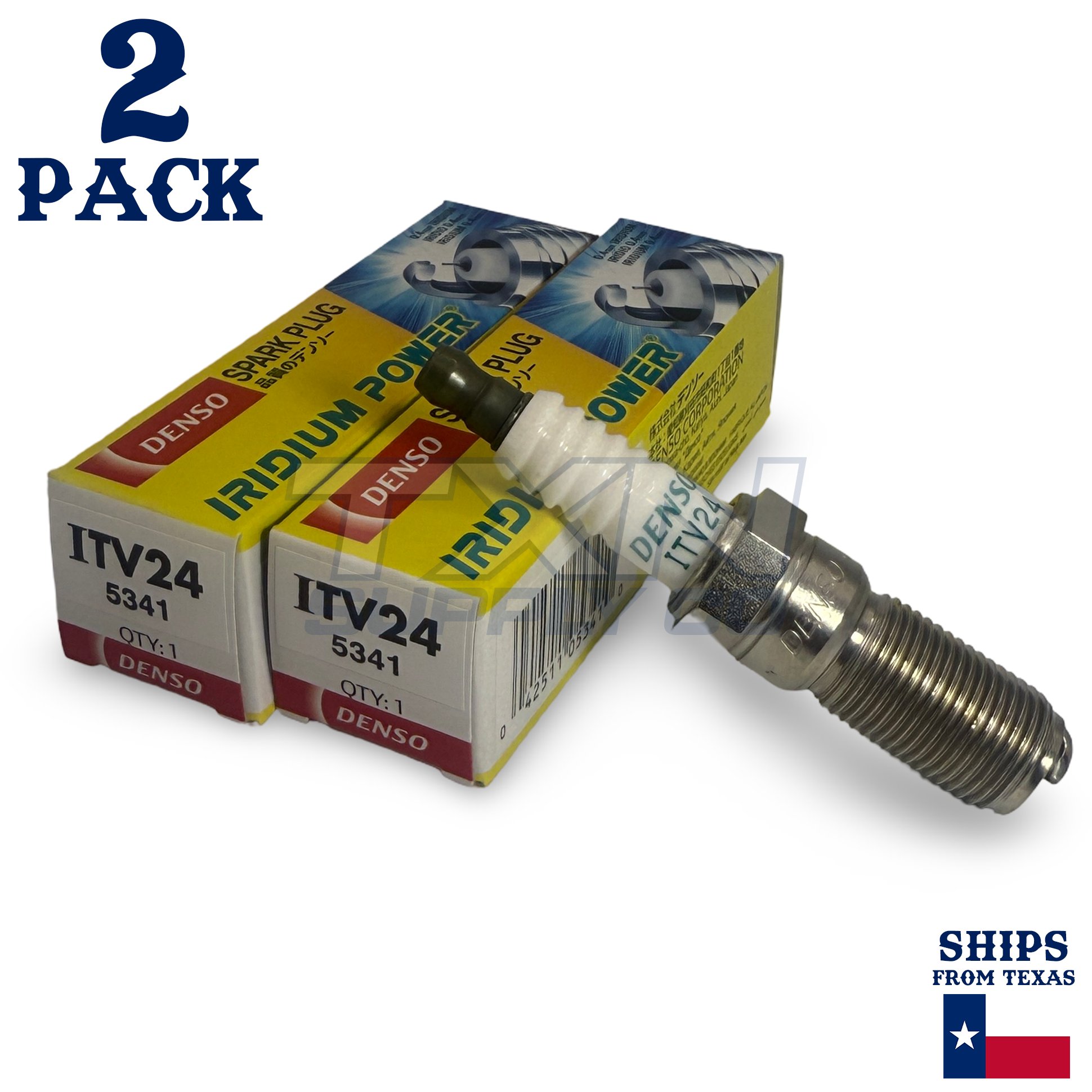 2 Pack Denso 5341 Iridium Power Spark PlugsÂ ITV24