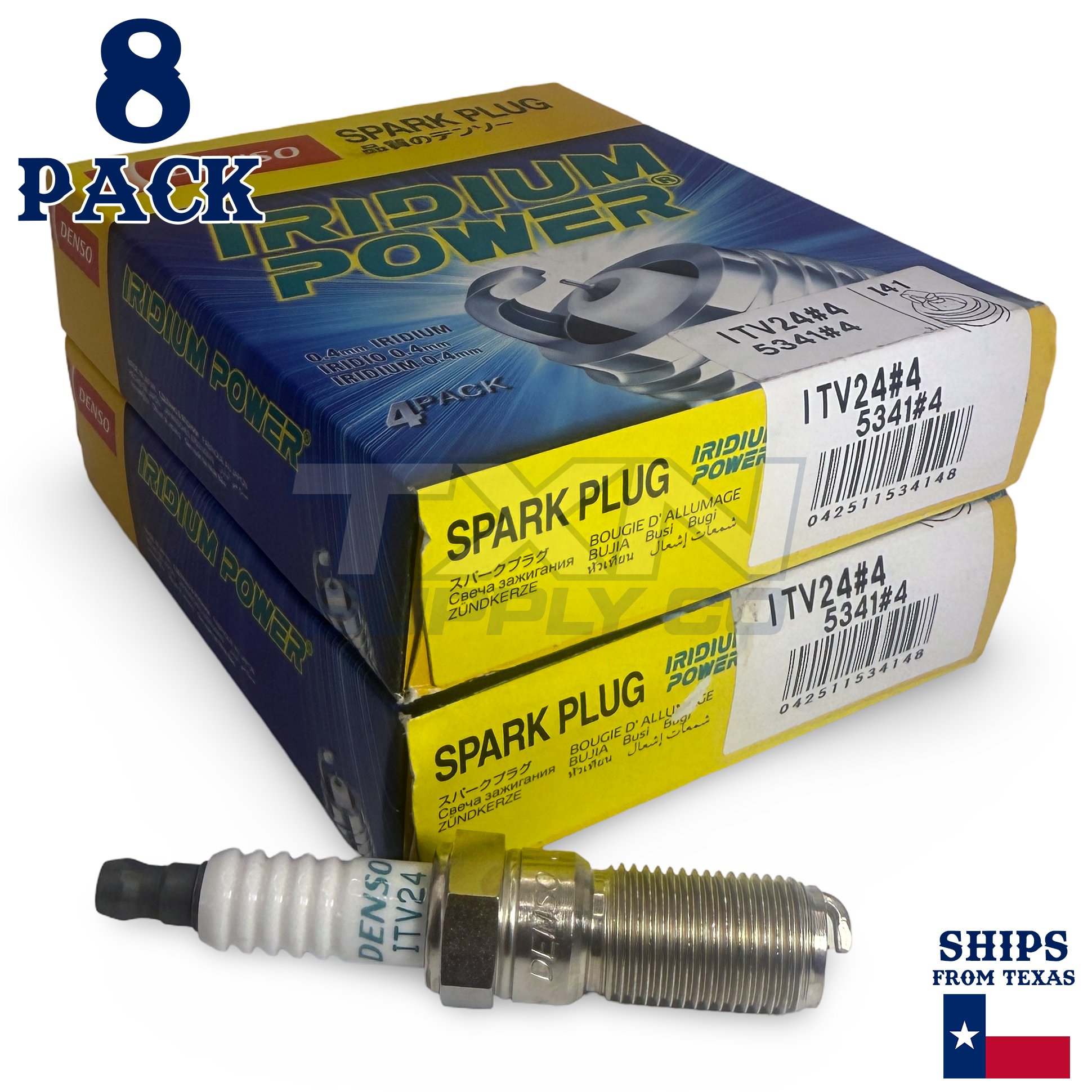 8 Pack Denso 5341 Iridium Power Spark PlugsÂ IW16TT
