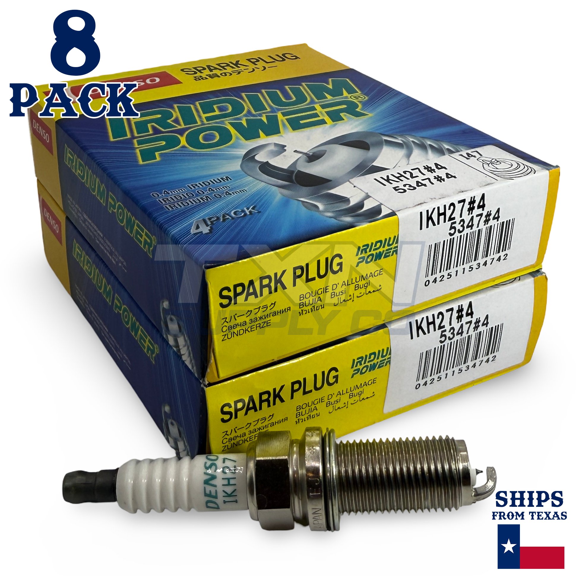 8 Pack Denso 5347 Iridium Power Spark PlugsÂ IKH27