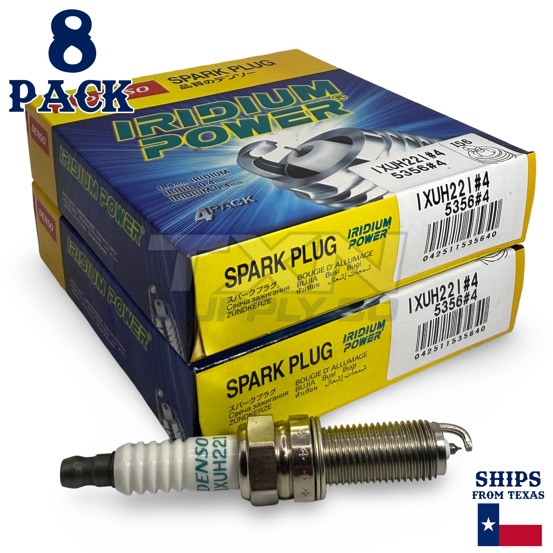 8 Pack Denso 5356 Iridium Power Spark PlugsÂ IXUH22I