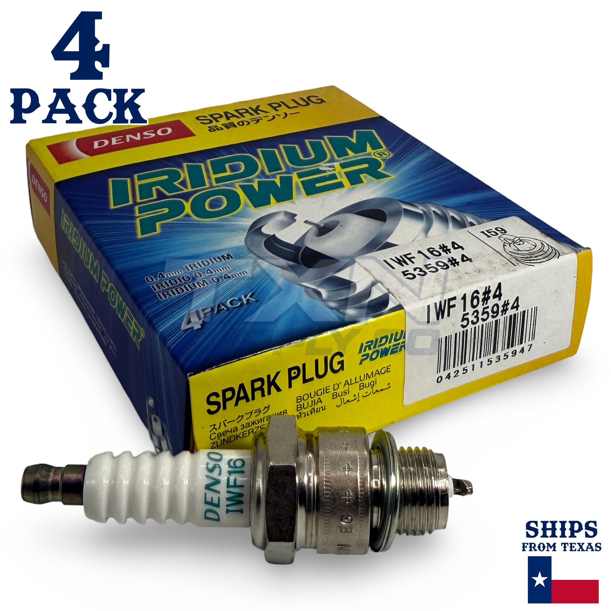 4 Pack Denso 5359 Iridium Power Spark PlugsÂ IWF16