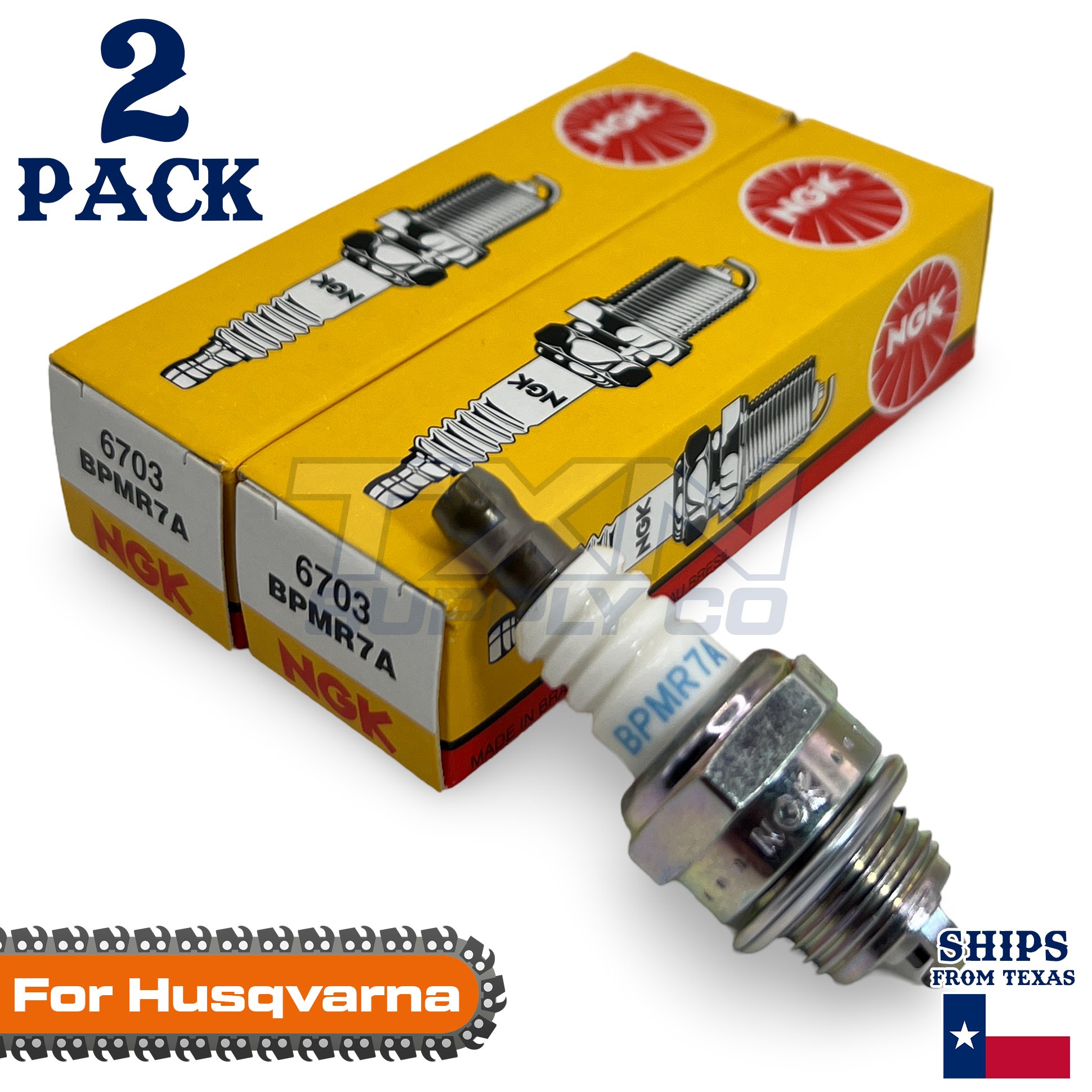 2 Pack NGK Spark Plug - For 55 Husqvarna Chainsaw