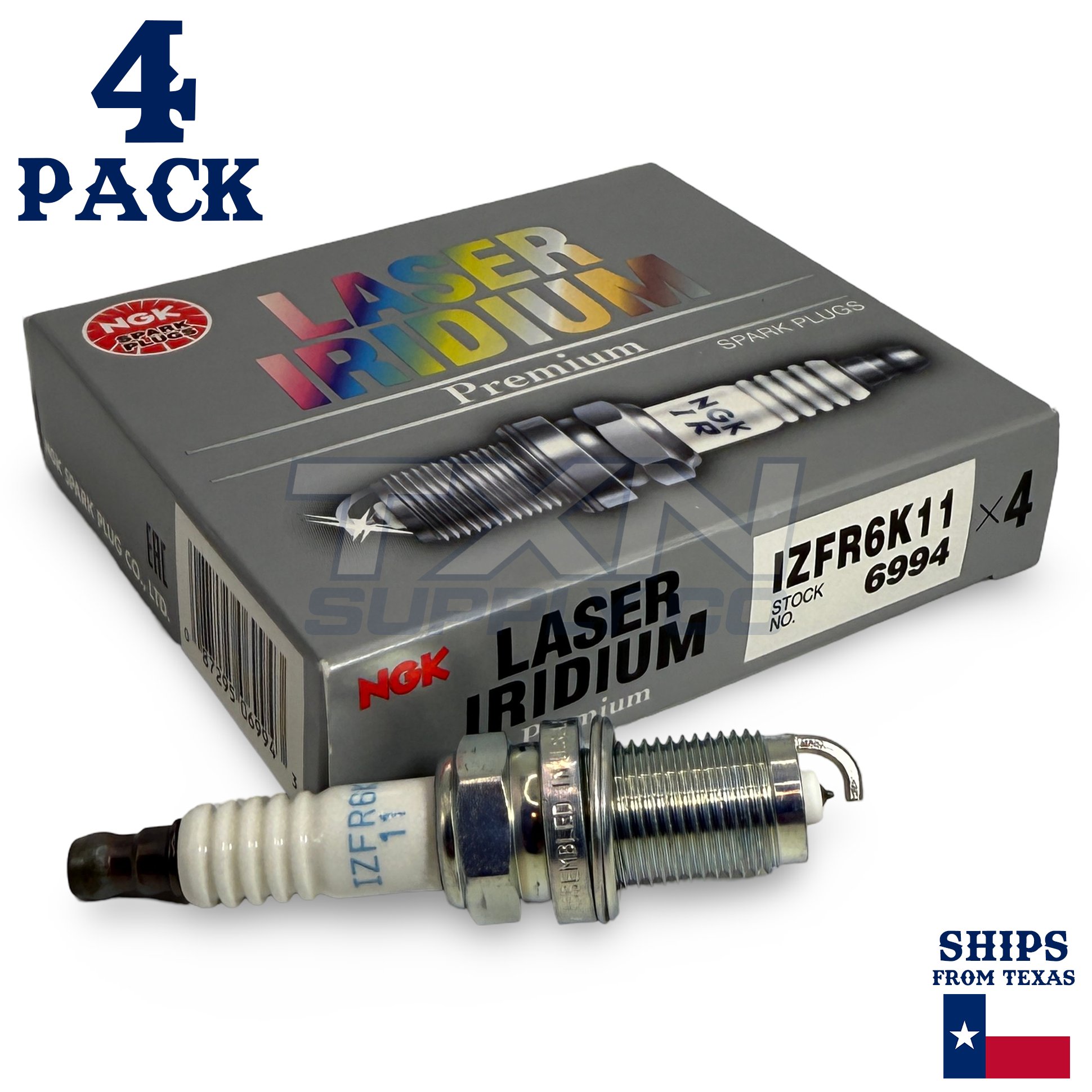 4 Pack NGK V-Power 6994 Spark Plugs IZFR6K11